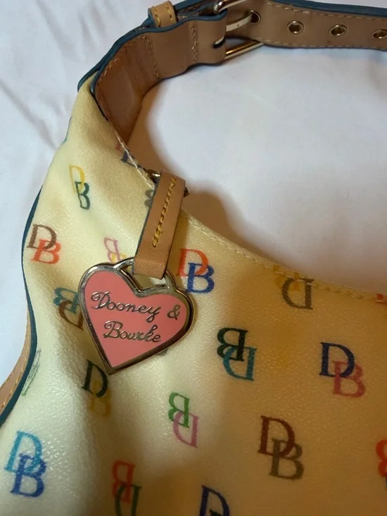 Dooney & Bourke Y2K Multicolor Monogram Shoulder Bag - Picture 2 of 8